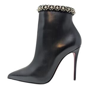 NEW Christian Louboutin Booty Chain 100 ankle boot high heel studded 37.5